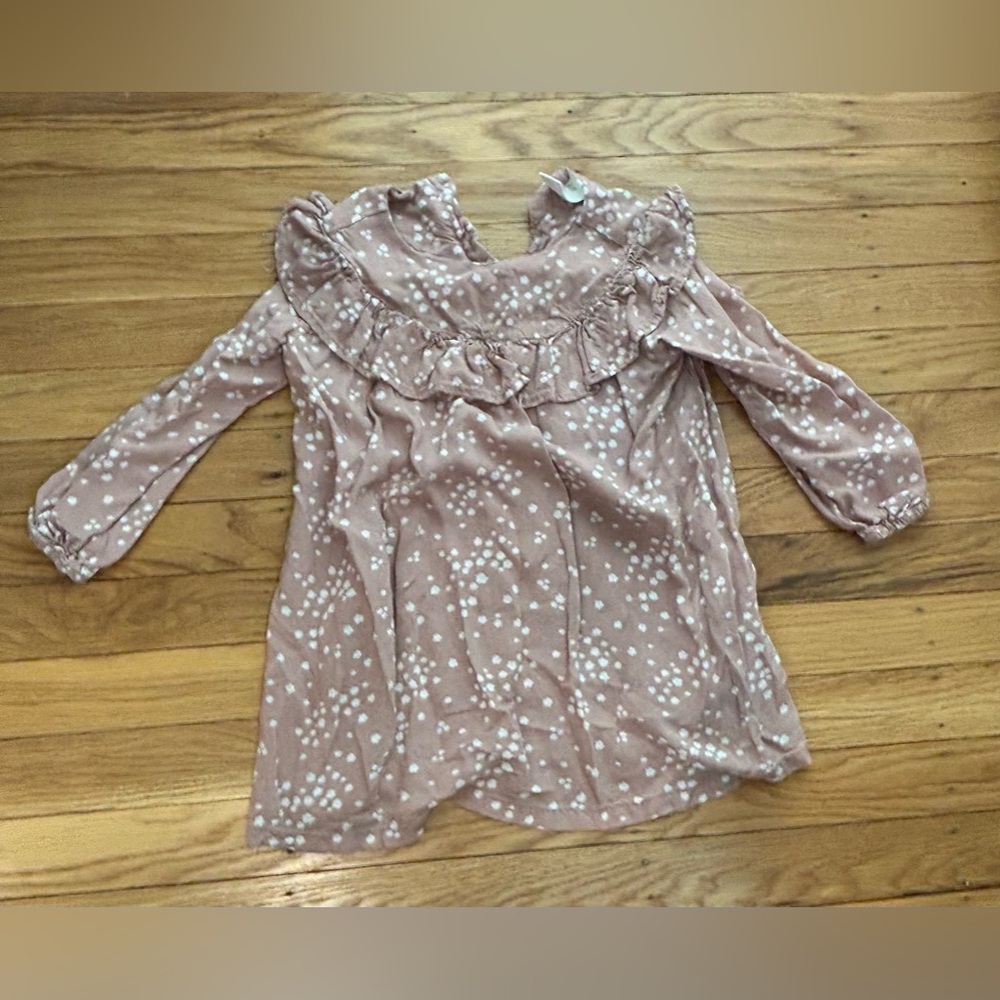 Toddler Girls H&M Blush Long Sleeve Dress